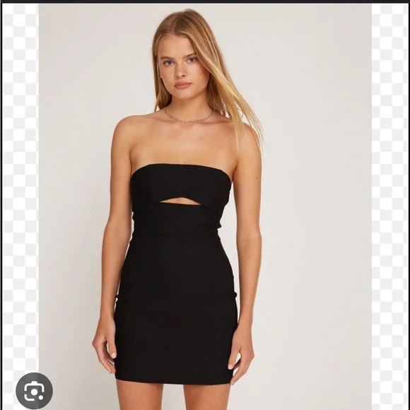 Motel bandeau black cut out mini dress - Picture 5 of 10
